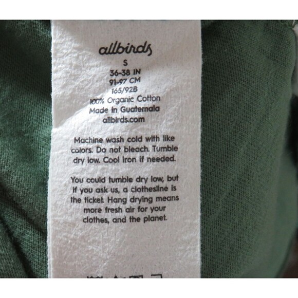 Allbirds Men's Organic Cotton Long Sleeve Tee In Hazy Cargo Green Size Small - Picture 6 of 11
